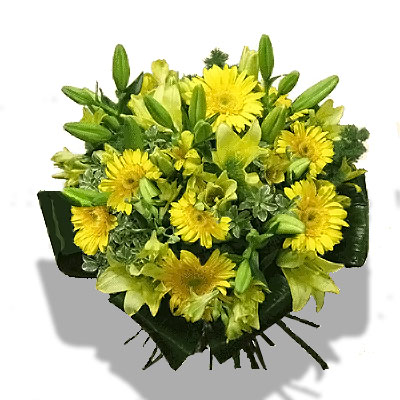 Bellissimo bouquet di lilium e gerbere da  regalare all'anniversario