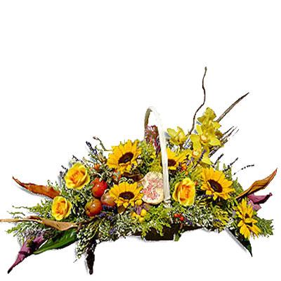 Cesto di girasoli