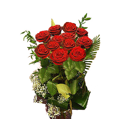 Scegli l'invio di dodici rose rosse alla nuova laureata.