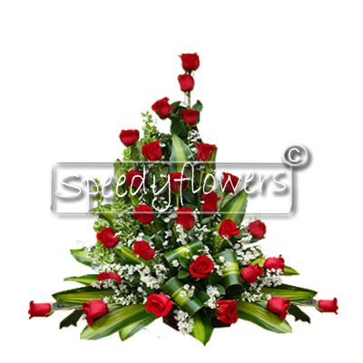 Composition of Red Roses as a gift for Valentine's Day